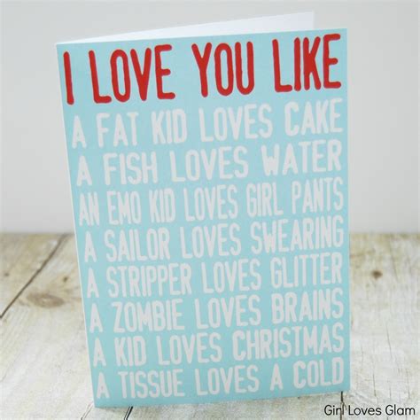 I Love You Like Printable Valentine Cards Girl Loves Glam