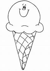 Ice Cream Coloring Pages Cone Snow Printable Preschool Kids Smile Print Color Getcolorings Summer Drawing Sheets sketch template