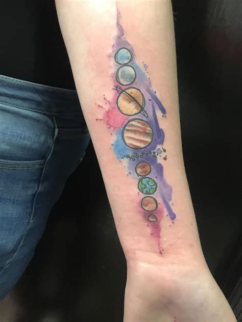 watercolor solar system  keith fieler  artistic skin design  noblesville indiana rtattoos
