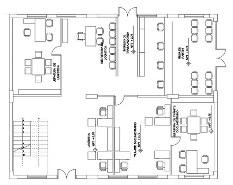 office floor plan  furniture layout drawing   dwg file cadbull