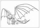 Toothless Hiccup Dragon Coloring Train Pages Cartoons sketch template