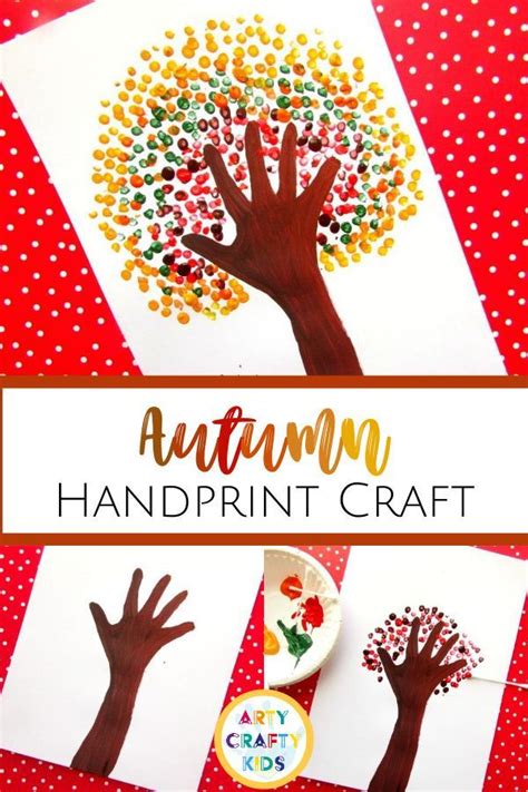 autumn handprint tree fall handprint crafts preschool crafts fall