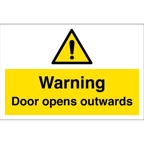 door opens outwards signs  key signs uk