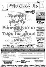 Paddles Coloring Rotary Sponsors Contest sketch template