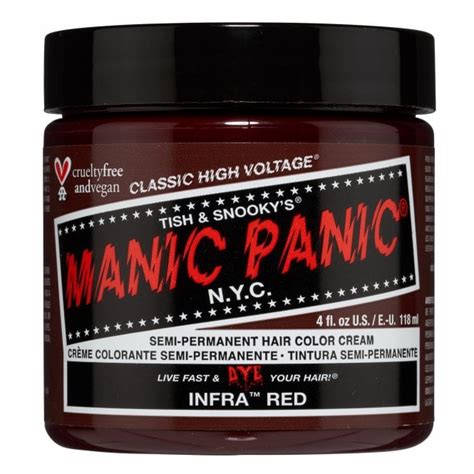 manic panic semi permanent hair color infra red
