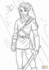 Zelda Coloring Link Legend Para Colorear sketch template