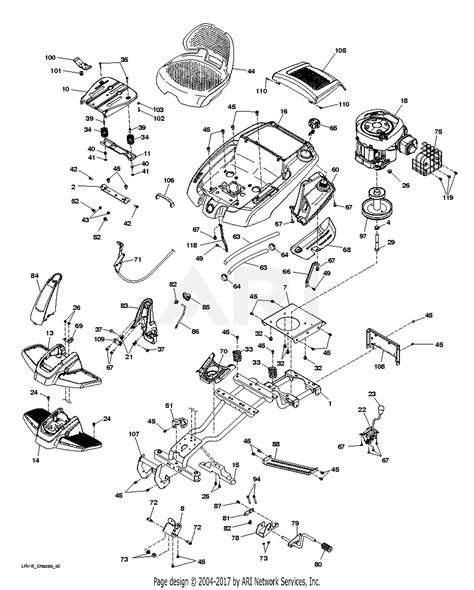 poulan pb    parts diagram  chassis enclosures