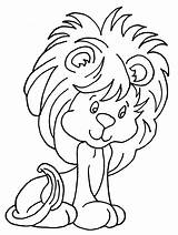 Lion Coloring Pages Jungle Animal King Lions Animals Wild Cute sketch template