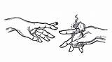 Drawing Hands Other Each Two Reaching Cannabis Sketches Joint Holding Lighter Pages Coloring Drawings Sketch Template Draw Paintingvalley sketch template