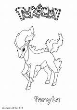 Ponyta Pages Coloring Pokemon Template Rapidash sketch template
