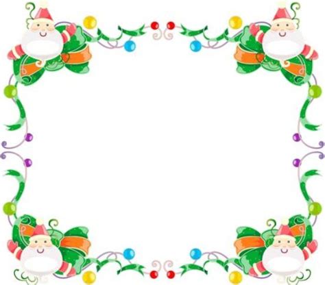 christmas borders clip art page borders  vector image