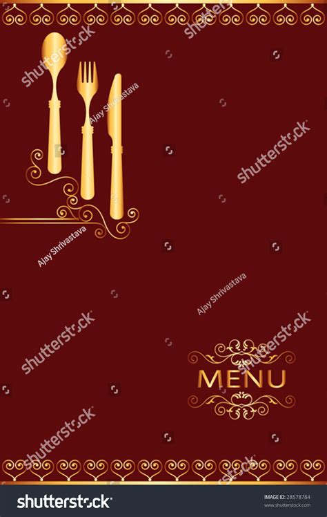 food restaurant hotel menu template design stock vector  shutterstock
