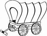 Wagon Covered Coloring Pages Printable Horse Kids Drawings Outline Easy Drawn Family Azcoloring sketch template
