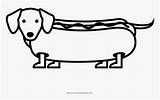 Dachshund Weiner Cachorro Hotdog Transparent Quente Pinclipart sketch template