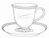 Teacup Popular sketch template