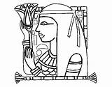 Cleopatra Egyptian Ancient Coloring Symbols Coloringcrew Egypt sketch template