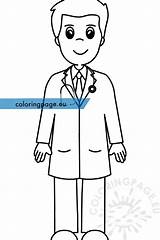 Doctor Print Medical Printable Pdf Cartoon Coloring sketch template