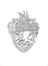 ravenclaw crest coloring page  ravenclaw crest coloring