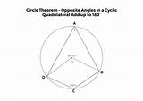 Quadrilaterals Cyclic Theorems sketch template