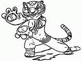 Coloring Panda Kung Fu Tigress Pages Library Clipart Popular sketch template