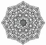 Coloring Pages Flower Mandala Intricate Printable Advanced Adults Hard Mandalas Color Difficult Abstract Detailed Print Adult Flowers Fun Drawing Pattern sketch template