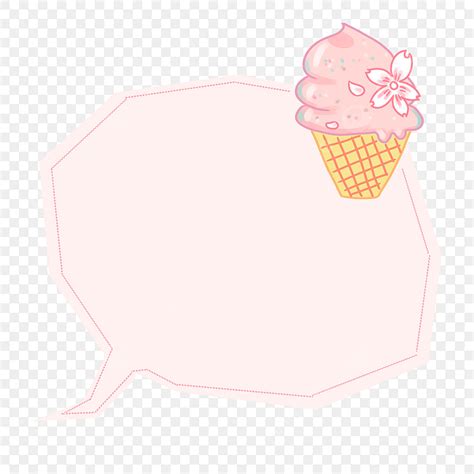 ice cream border png picture border  ice cream conversation pink