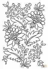 Petrykivka Coloring Pages Pattern Painting Printable Culture Ukraine Patterns Drawing Main sketch template