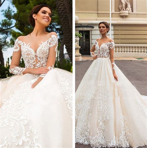 china long sleeves bridal gown lace tulle empire maternity