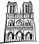 Notre Dame Cathedral Drawing Coloring Clipartmag Sketch Pages sketch template