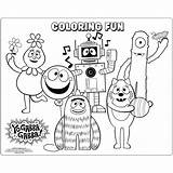 Gabba Yo Coloring Pages Color Getdrawings sketch template