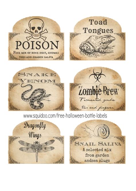 printable mini potion bottle labels read   tons