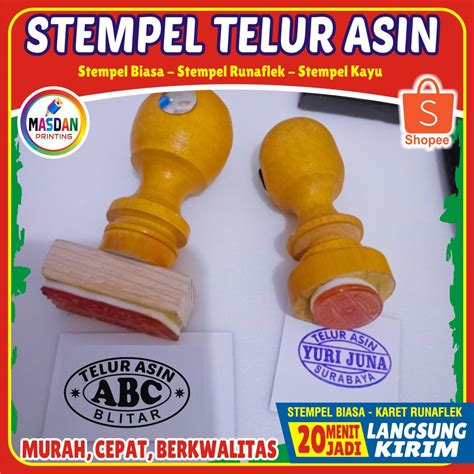 Jual Stempel Telur Asin Stempel Kayu Custom Indonesia Shopee Indonesia