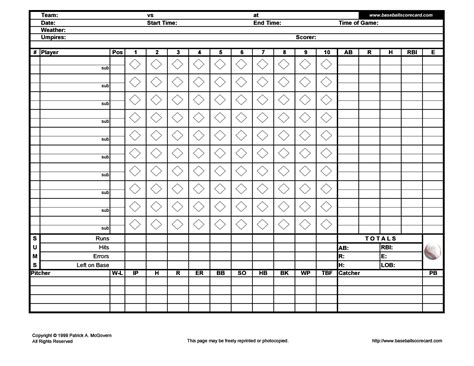 printable baseball score sheet printable world holiday