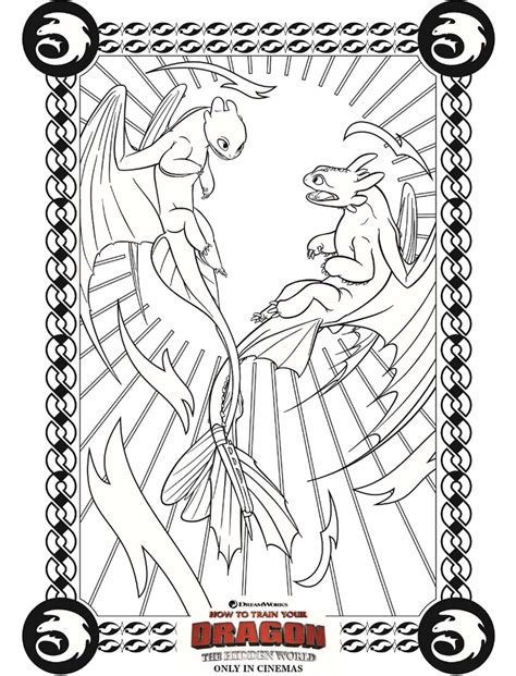 light fury  night fury coloring page  printable coloring pages
