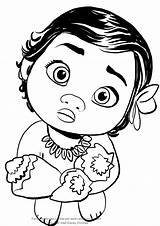Moana Coloring Pages Baby Getcolorings Drawing Color Printable sketch template
