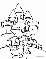 Castle Coloring Pages Dragon Printable Kids Cool2bkids sketch template