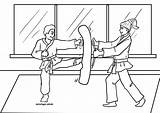 Karate Kampfsport Taekwondo Judo Ausmalbilder sketch template