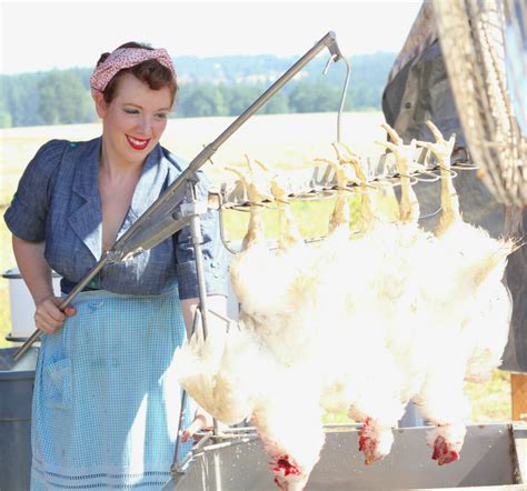 painting  farm red  chicken slaughtering pinup girls  marion acres modern farmer