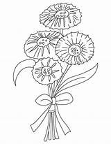 Cornflower Bunch Coloring sketch template