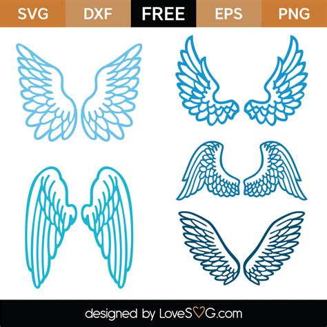 wings svg cut file lovesvgcom