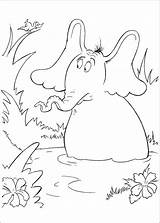 Horton Coloring Seuss Dr Hears Who Pages Getcolorings Cl sketch template