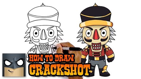 draw crackshot fortnite art tutorial easy cartoon drawings