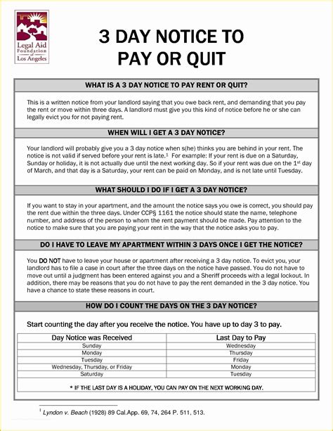 pay  quit notice template      day notice format