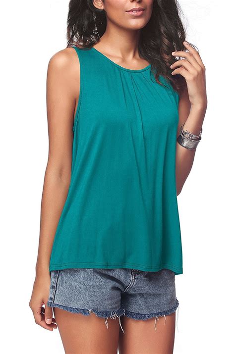 ukap summer sleeveless women  shirts solid color tees vests casual  neck female tops