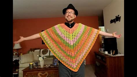 easy crocheted poncho tutorial youtube