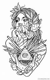 Coloring Pages Coloring4free Tattoo Adults Related Posts sketch template