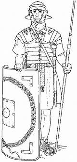 Coloring Roman Pages Print Soldier Popular sketch template