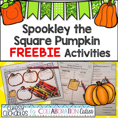 spookley  square pumpkin freebie activities assessment vocabulary