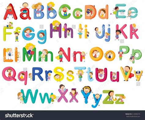 illustration   letters   alphabet   white background