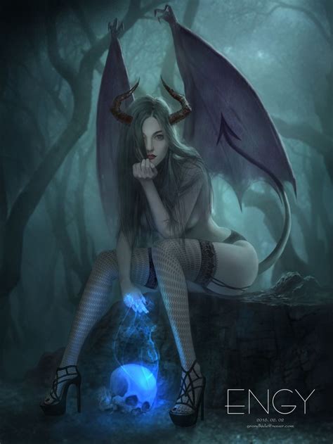 artstation the succubus in forest engy jeong in 2020